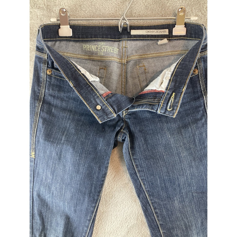 DNKY Jeans‎ Womens Size 5 Low Rise Straight Stretch Denim Blue - Picture 4 of 14
